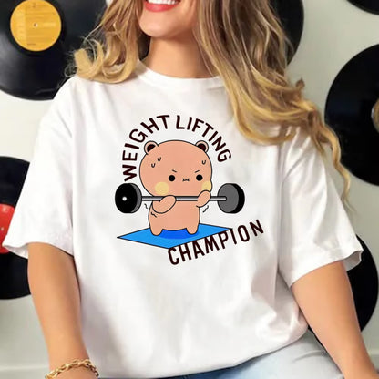 Bubu and Dudu T Shirt Women Comic T-Shirts Girl Y2K Funny Japanese Clothing
